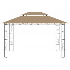 Dārza nojume, 4x3x2,7 m, pelēkbrūna, 160 g/m²