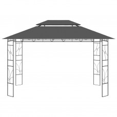 Dārza nojume, 4x3x2,7 m, antracītpelēka, 160 g/m²