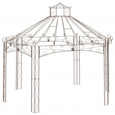 Dārza paviljons, 558x350x408 cm, antīki brūna dzelzs