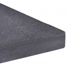 Kvadrātveida saulessarga svara plāksne, 15 kg, melns granīts