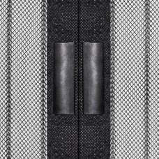 Durvju moskītu tīkli, 2 gab., ar magnētiem, 210x90 cm, melni