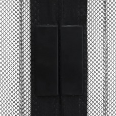 Durvju moskītu tīkli, 2 gab., ar magnētiem, 220x100 cm, melni