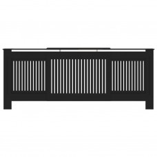 Radiatora pārsegs, melns mdf, 205 cm