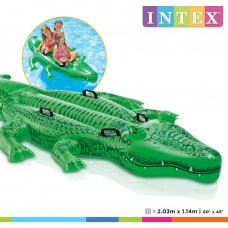 Intex piepūšamais matracis, krokodila forma, 203x114 cm