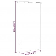 Balkona aizslietnis, 120x240 cm, balts oksforda audums