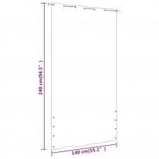 Balkona aizslietnis, 140x240 cm, pelēkbrūns oksforda audums