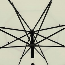 3-līmeņu saulessargs ar alumīnija kātu, 3,5 m, smilšu krāsā