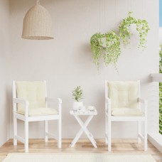 Dārza krēslu spilveni, 2 gab., krēmkrāsas, 100x50x7 cm, audums