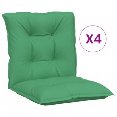 Dārza krēslu spilveni, 4 gab., zaļi, 100x50x7 cm, audums