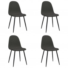 Virtuves krēsli, 4 gab., 45x53,5x83 cm, melna mākslīgā āda