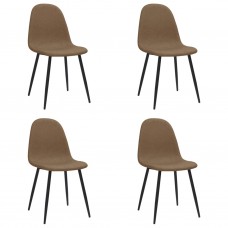 Virtuves krēsli, 4 gab., 45x53,5x83 cm, brūna mākslīgā āda