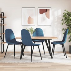 Virtuves krēsli, 4 gab., zils samts