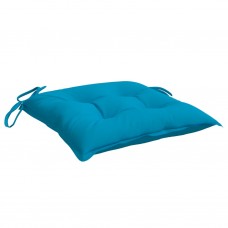 Dārza krēslu matrači, 2 gab., gaiši zili, 40x40x7 cm, audums