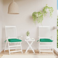 Dārza krēslu matrači, 2 gab., zaļi, 40x40x7 cm, audums