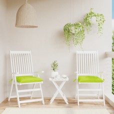 Dārza krēslu spilveni, 2 gab., spilgti zaļi, 40x40x7 cm, audums