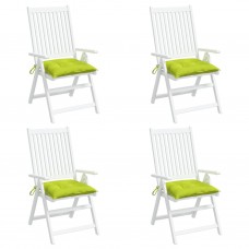 Dārza krēslu spilveni, 6 gab., spilgti zaļi, 40x40x7 cm, audums