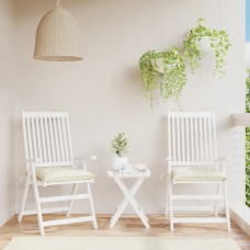 Dārza krēslu spilveni, 2 gab., krēmbalti, 50x50x7 cm, audums