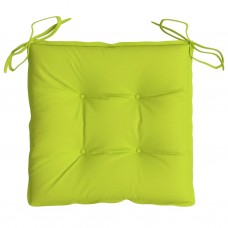 Dārza krēslu spilveni, 2 gab., spilgti zaļi, 50x50x7 cm, audums