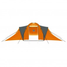 Deviņvietīga telts, pelēks un oranžs audums