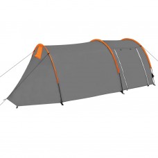 Četrvietīga telts, pelēka un oranža