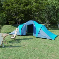 Sešvietīga telts, zila un gaiši zila