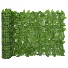 Balkona aizslietnis ar zaļām lapām, 300x75 cm