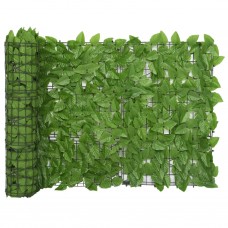 Balkona aizslietnis ar zaļām lapām, 400x75 cm