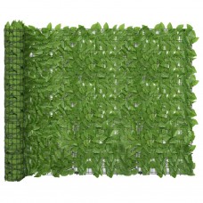 Balkona aizslietnis ar zaļām lapām, 300x150 cm