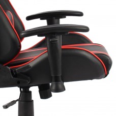 Datorspēļu krēsls, grozāms, sarkans, pvc