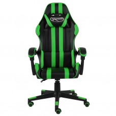 Biroja krēsls, melna un zaļa mākslīgā āda
