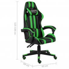 Biroja krēsls, melna un zaļa mākslīgā āda