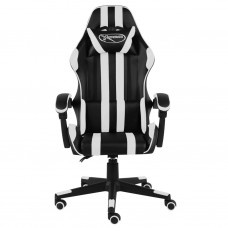 Biroja krēsls, melna un balta mākslīgā āda