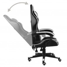 Biroja krēsls, melna un balta mākslīgā āda