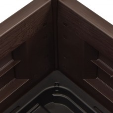 Augstā puķu kaste, pelēkbrūna, 43x43x35 cm, pp