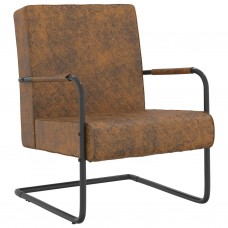 325734 cantilever chair brown fabric