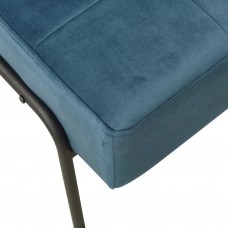Atpūtas krēsls, 65x79x87 cm, zils samts