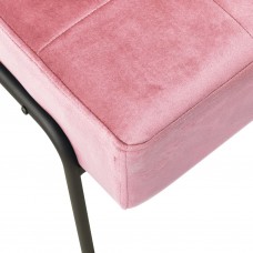 Atpūtas krēsls, 65x79x87 cm, rozā samts