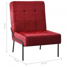 Atpūtas krēsls, 65x79x87 cm, vīnsarkans samts