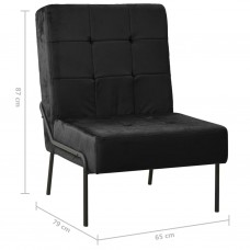 Atpūtas krēsls, 65x79x87 cm, melns samts