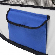 Saliekama suņu sētiņa, ar somu, zila, 90x90x58 cm