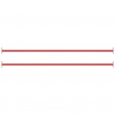 Griešanās stieņi, 2 gab., 125 cm, tērauds, sarkans