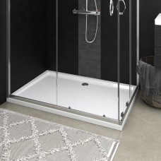 Dušas pamatne, taisnstūra, abs, balta, 80x120 cm