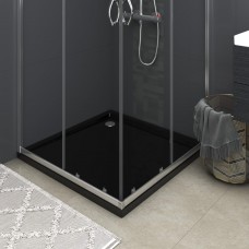 Dušas pamatne, kvadrāta forma, abs, melna, 80x80 cm