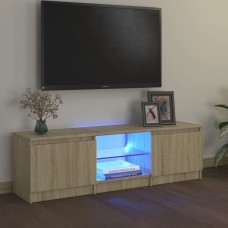 Tv skapītis ar led gaismiņām, 120x30x35,5 cm, ozolkoka krāsa