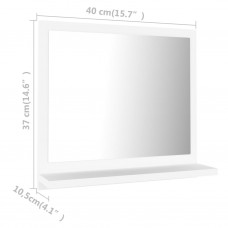 Vannasistabas spogulis, balts, 40x10,5x37 cm, skaidu plāksne