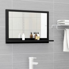 Vannasistabas spogulis, melns, 60x10,5x37 cm, skaidu plāksne