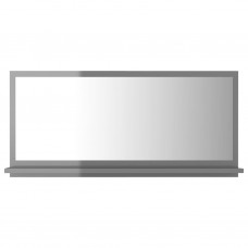Vannasistabas spogulis, spīdīgi pelēks, 80x10,5x37 cm