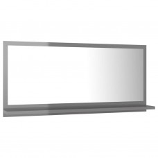 Vannasistabas spogulis, spīdīgi pelēks, 80x10,5x37 cm