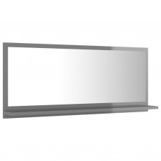 Vannasistabas spogulis, spīdīgi pelēks, 90x10,5x37 cm