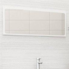 Vannasistabas spogulis, spīdīgi balts, 100x1,5x37 cm